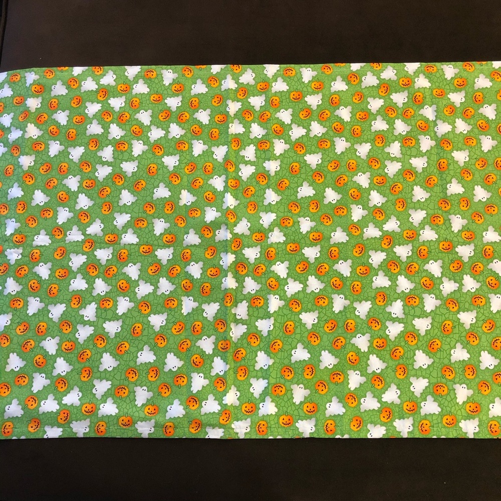 Halloween Ghosts & Pumpkins Fabric Table Runner
